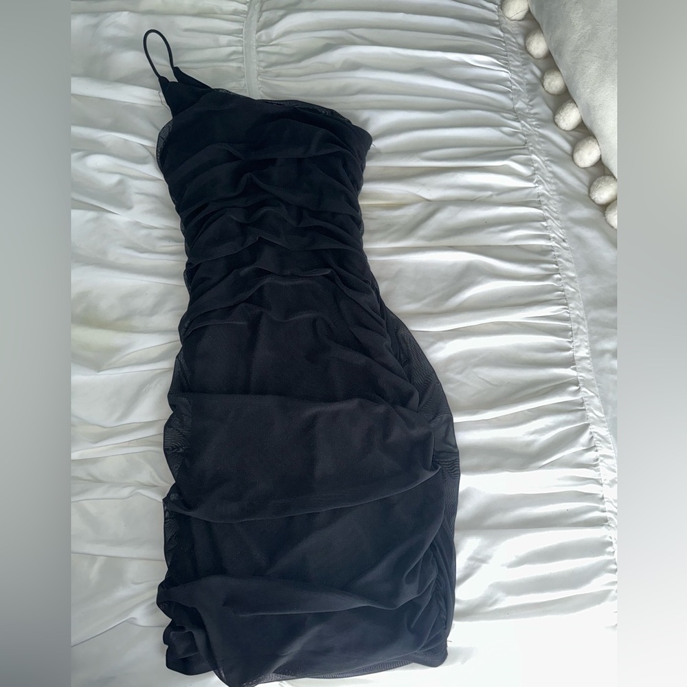 Princess Polly Black One-Shoulder Dress
